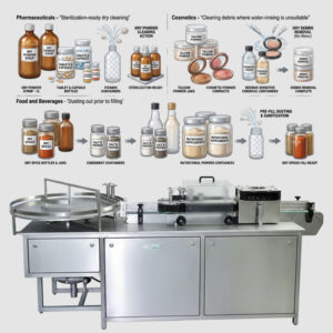 Bottle Air Jet & Vacuum Cleaning Machine
