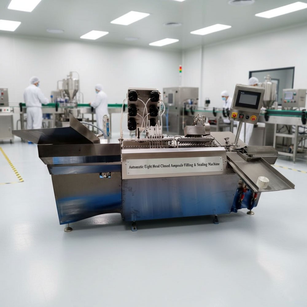 Automatic Eight Head Closed Ampoule Filling & Sealing Machine - Image 2