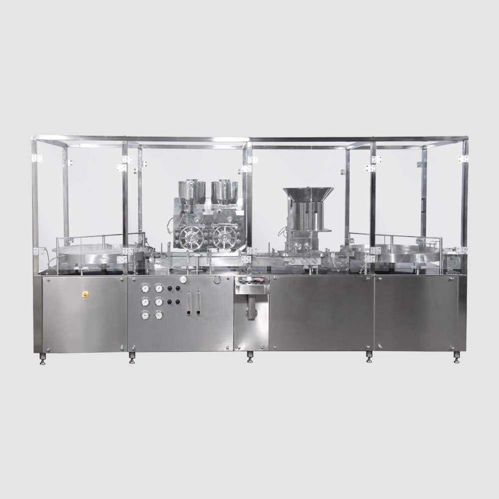 Automatic Injectable Vial Dry Powder Filling & Stoppering Machine (Double Wheel / Head)