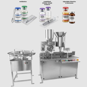Injectable Vial Dry Powder Filling & Cap Sealing Machine (Servo Based)