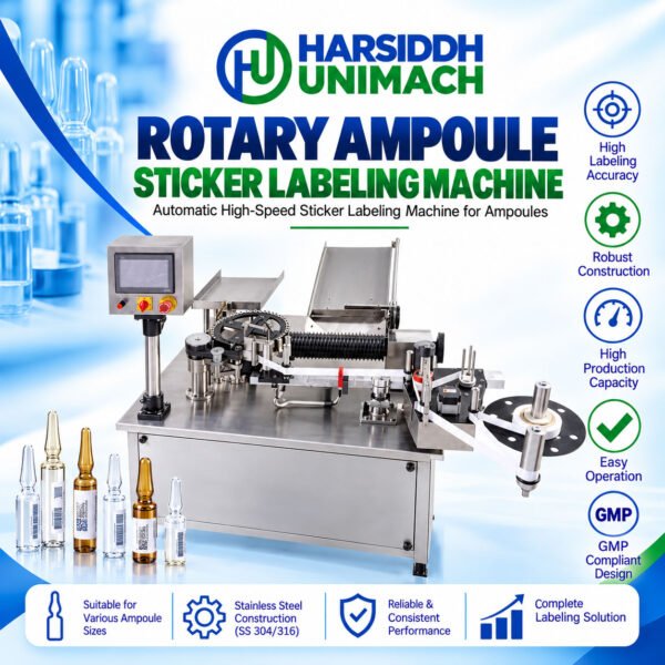 Rotary Ampoule Sticker Labeling Machine