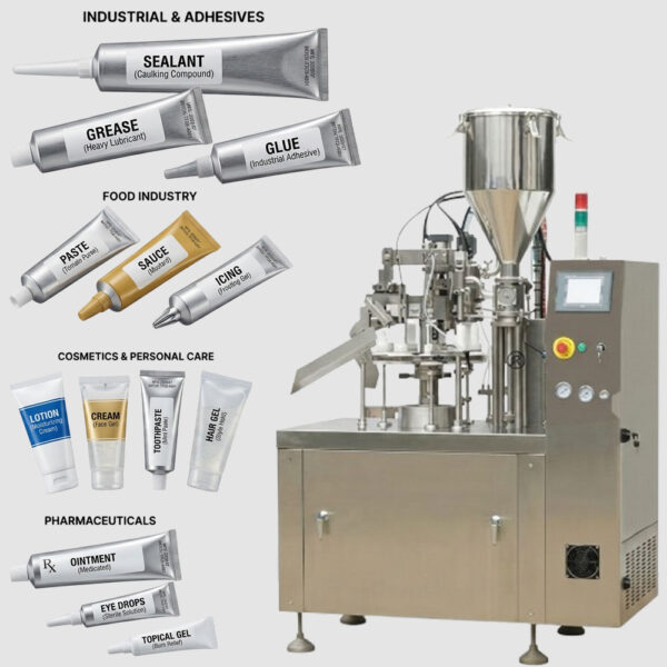 Tube Filling Crimping And Batch Coding Machine