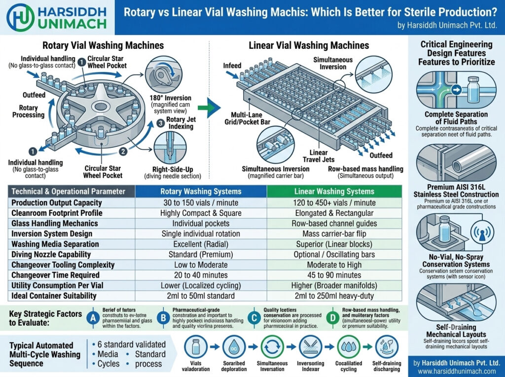 Rotary vs Linear Vial Washing Machines: Which Is Better for Sterile Production?