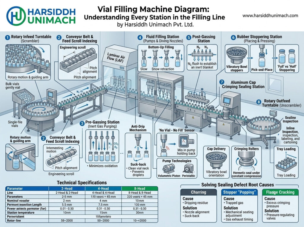 Vial Filling Machine Diagram: Understanding Every Station in the Filling Line