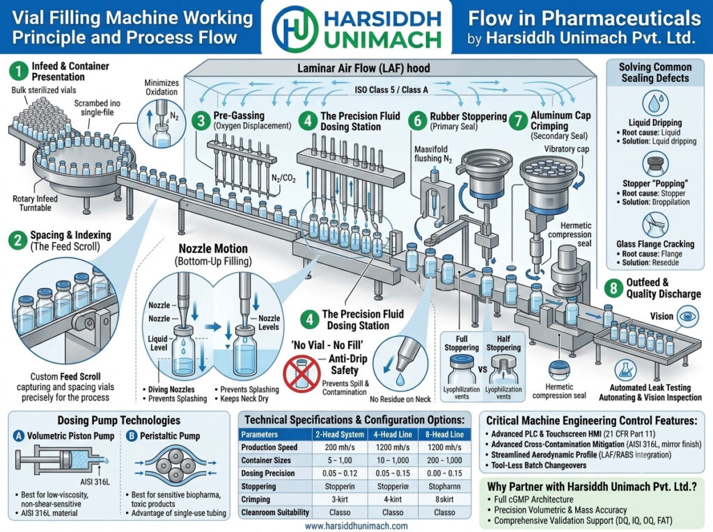 Vial Filling Machine Working Principle and Process Flow in Pharmaceuticals