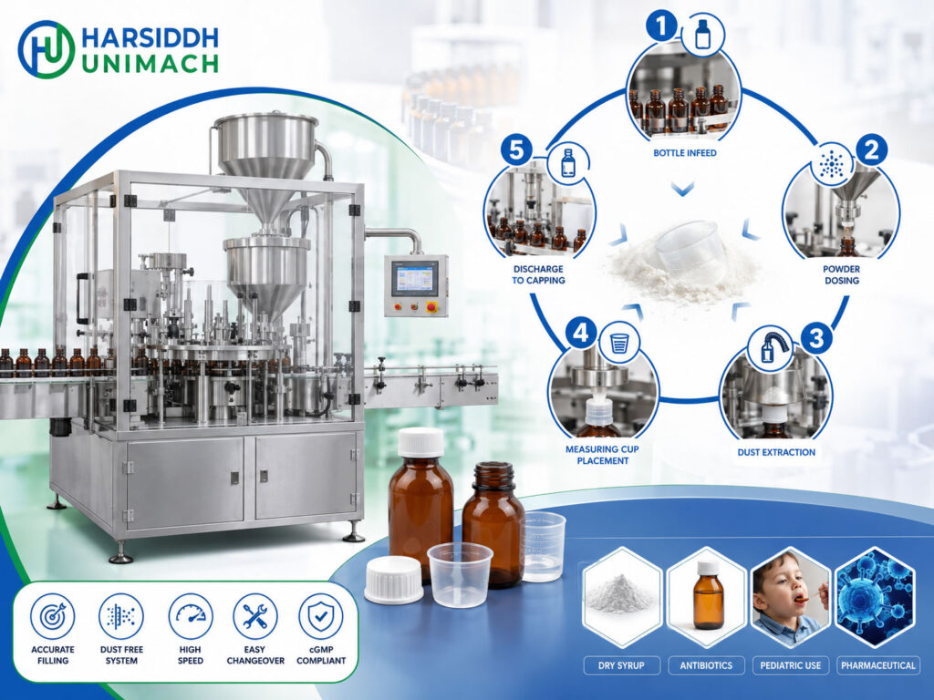 Dry Syrup Filling Machine Working Principle