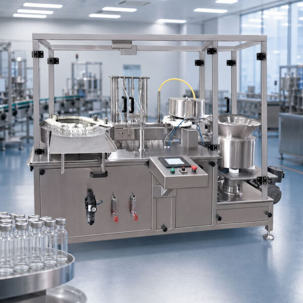 Four Head Liquid Vial Filling Stoppering Machine