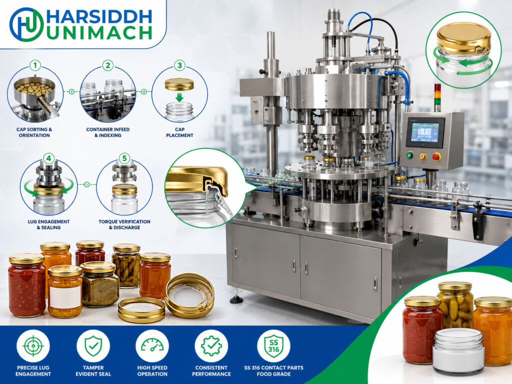 Lug Capping Machine Working Principle