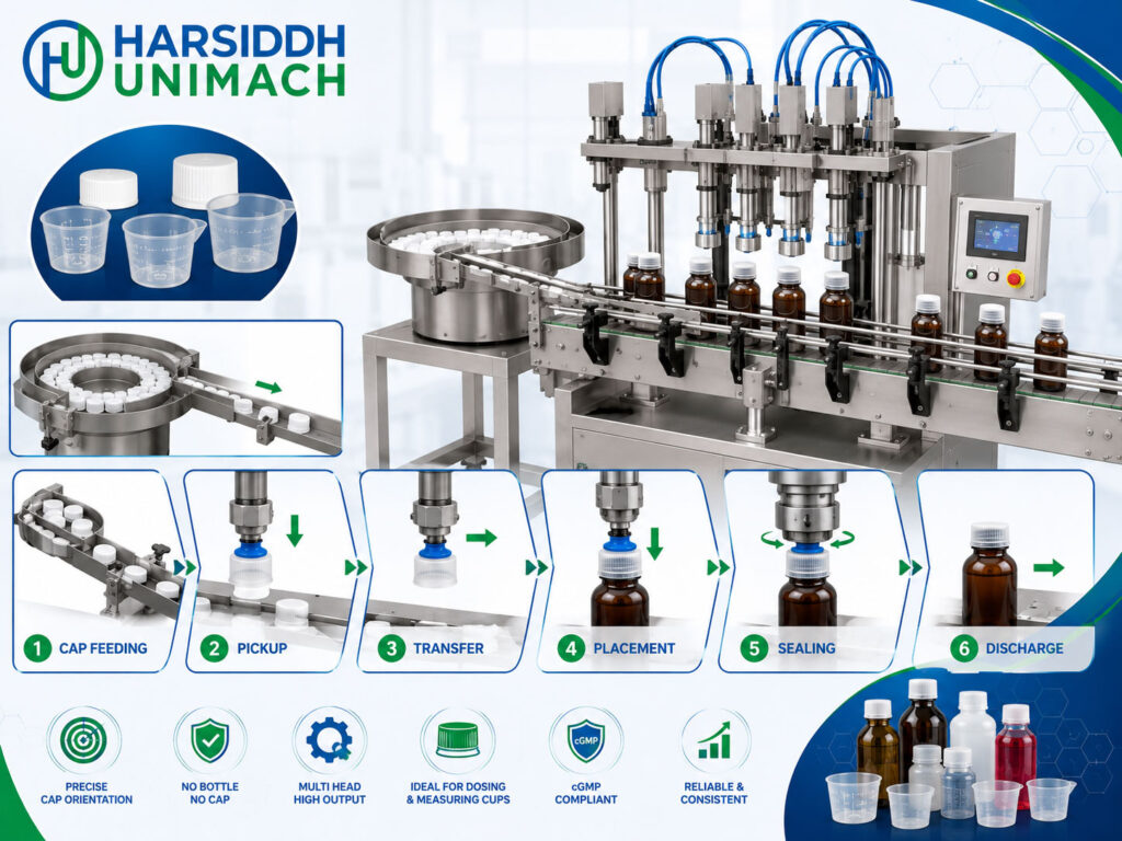 Pick and Place Capping Machine Working Principle