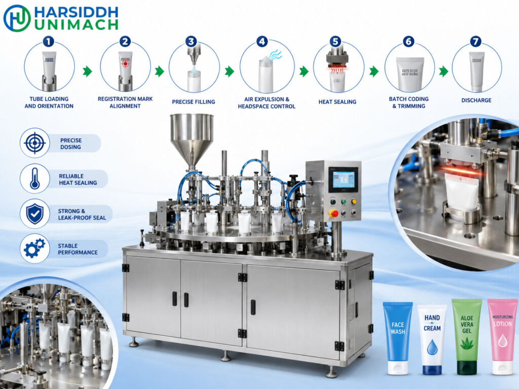 Plastic Tube Filling and Sealing Machine Working Principle