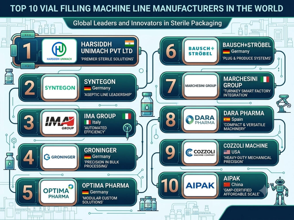 Top 10 Vial Filling Machine Line Manufacturers in the World