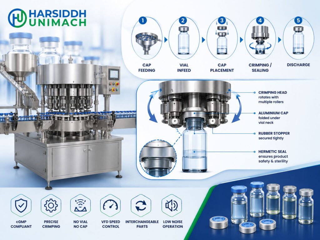 Vial Cap Sealing Machine Working Principle