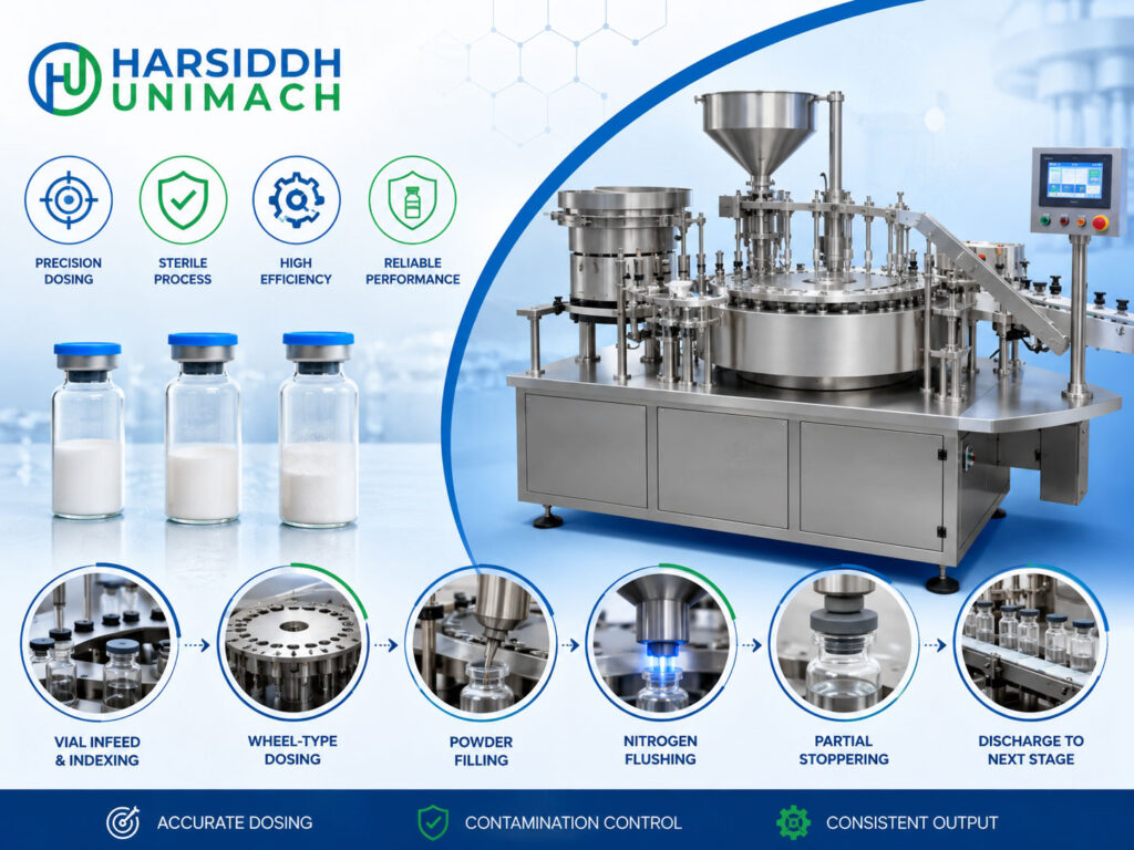 Vial Powder Filling Machine Working Principle