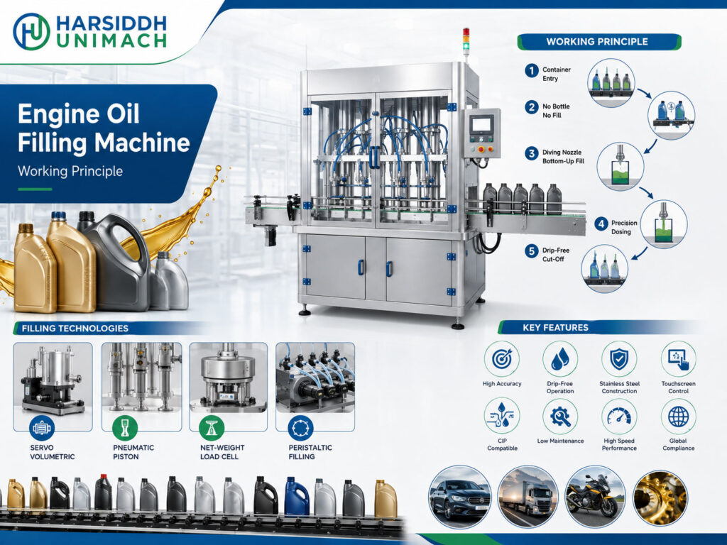 Engine Oil Filling Machine Working Principle