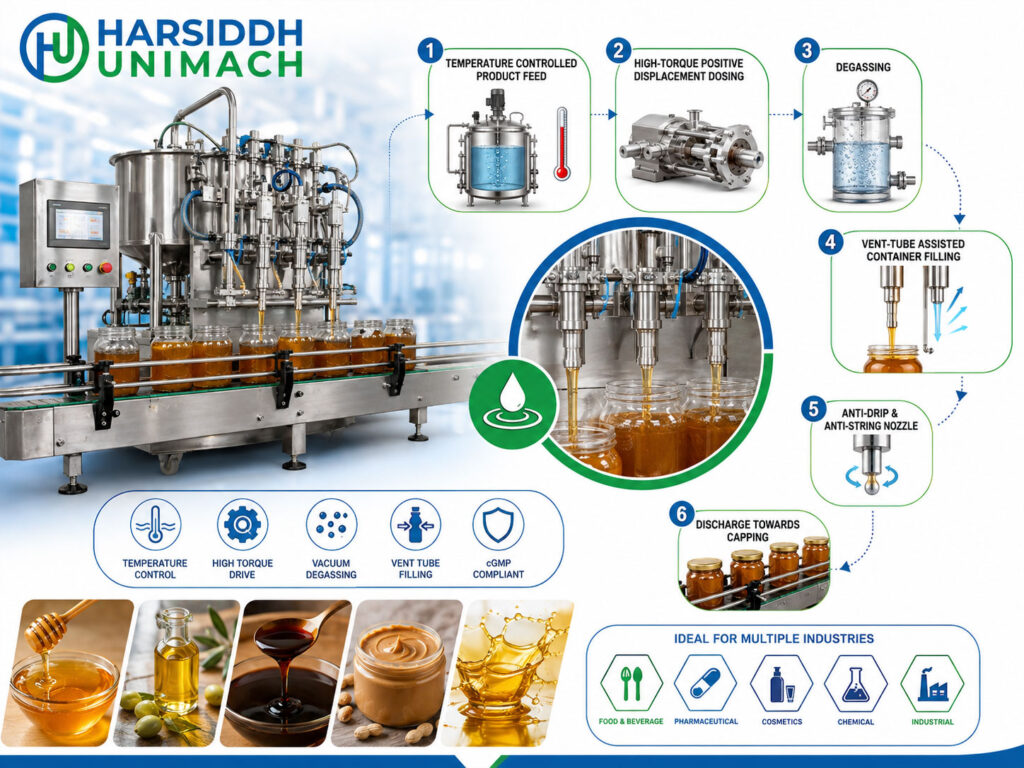 High Viscous Liquid Filling Machine Working Principle