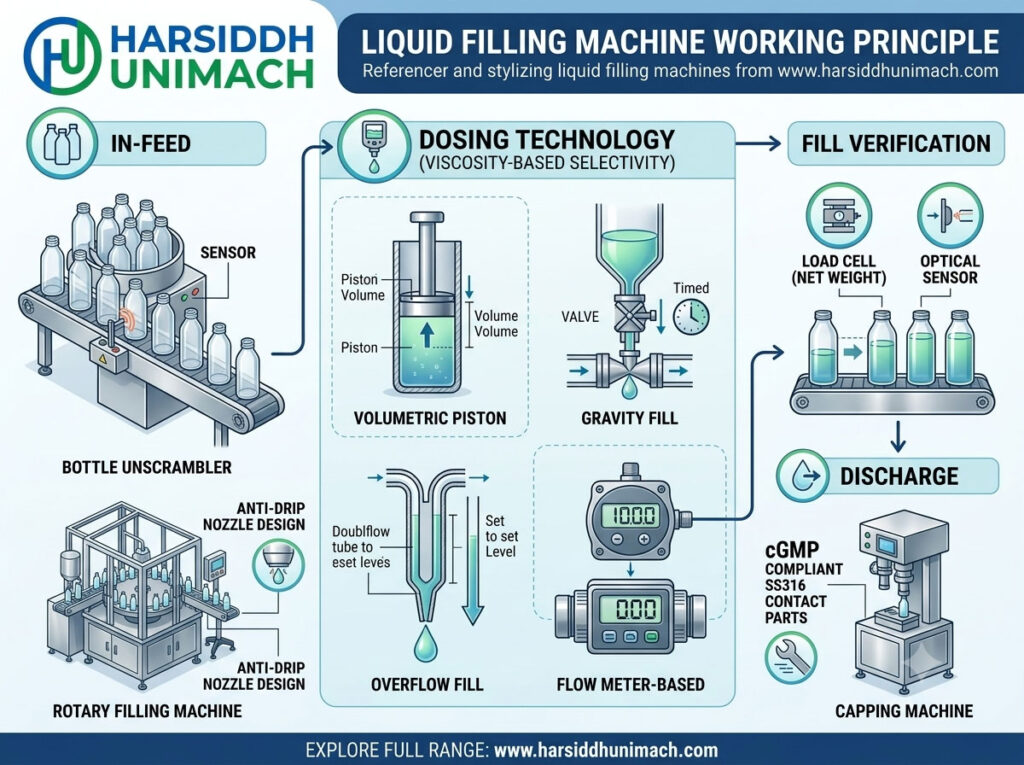 Liquid Filling Machine Working Principle