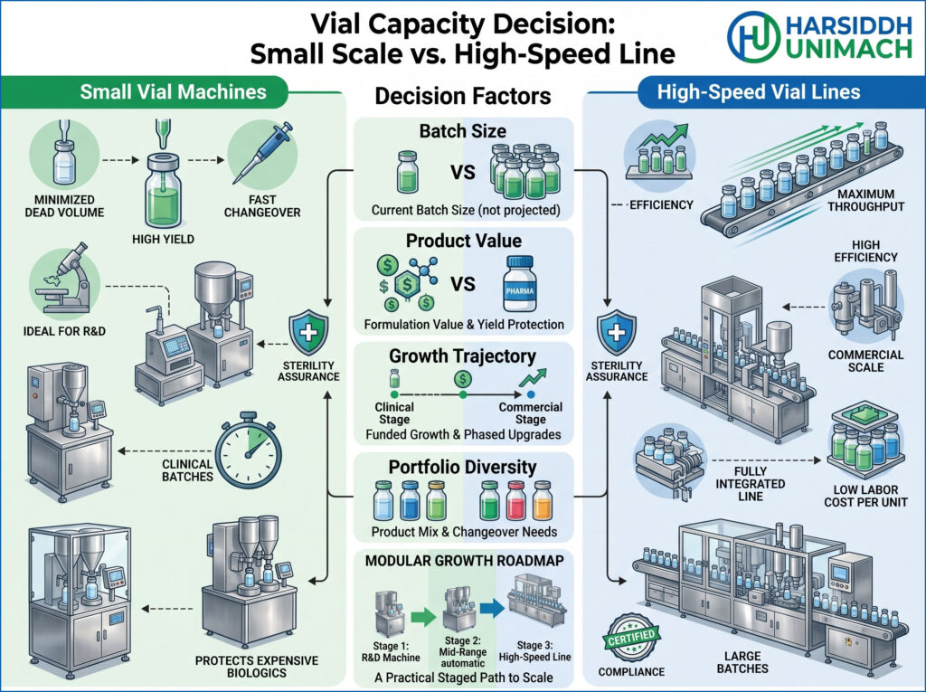 Small Vial Machine vs. High-Speed Vial Lines: How to Choose the Right Capacity