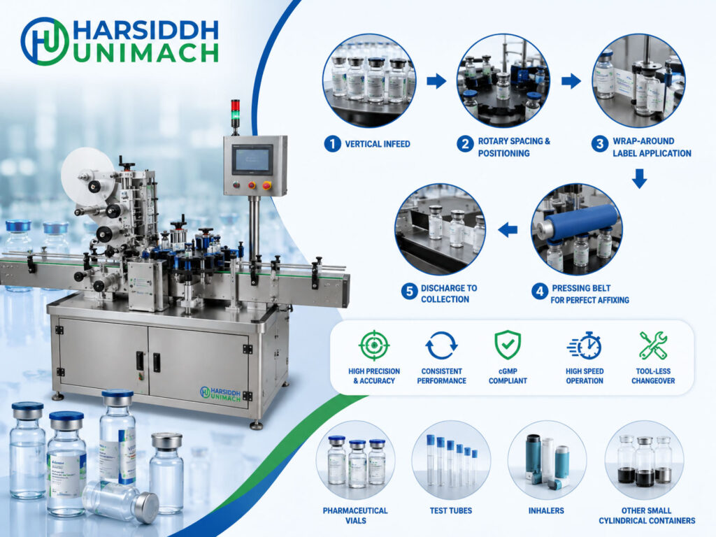 Vial Sticker Labeling Machine Working Principle