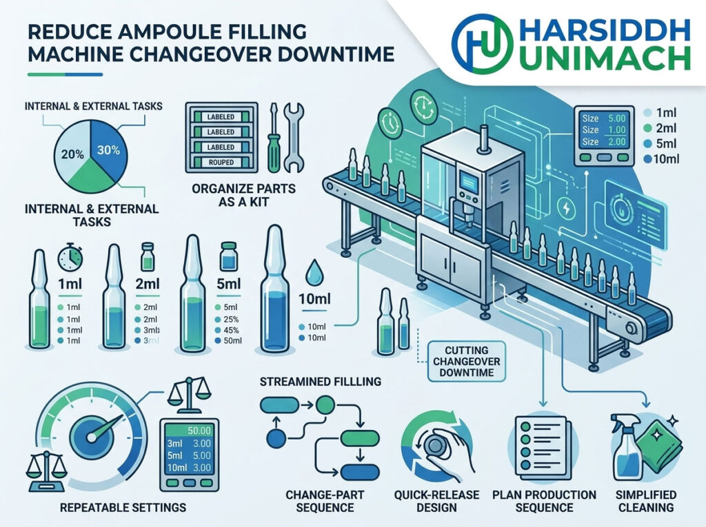 Ampoule Filling Machine Changeover: How to Reduce Downtime Between Different Ampoule Sizes