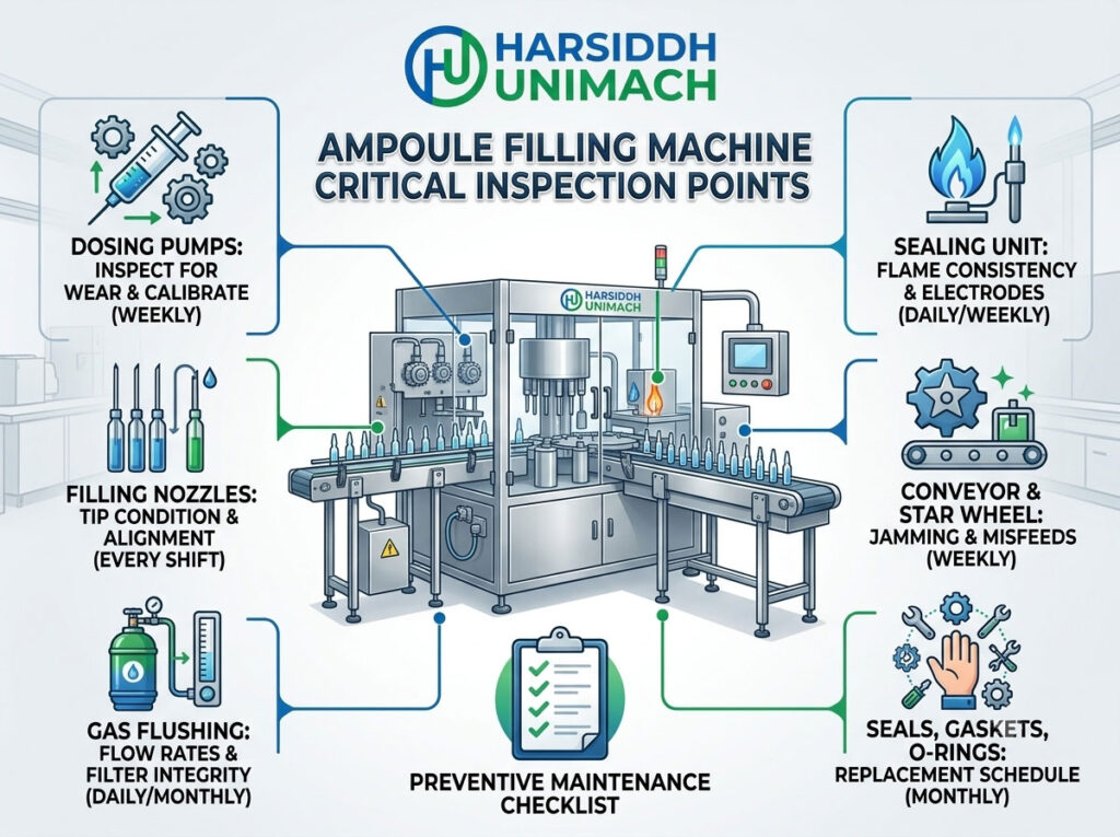 Ampoule Filling Machine Maintenance Checklist: Critical Components to Inspect Regularly