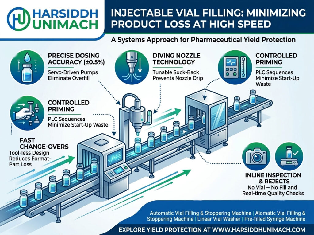 Injectable Vial Filling Machine: How to Minimize Product Loss During High-Speed Production