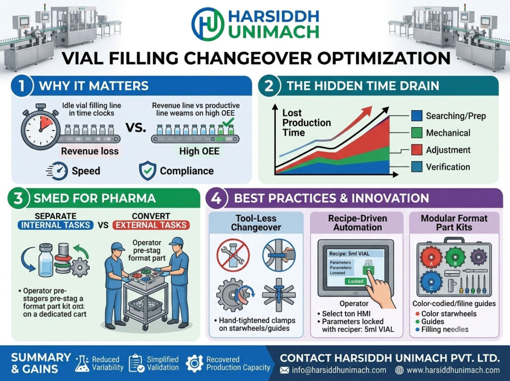 Vial Filling Machine Changeover: Best Practices for Faster Product and Format Changes