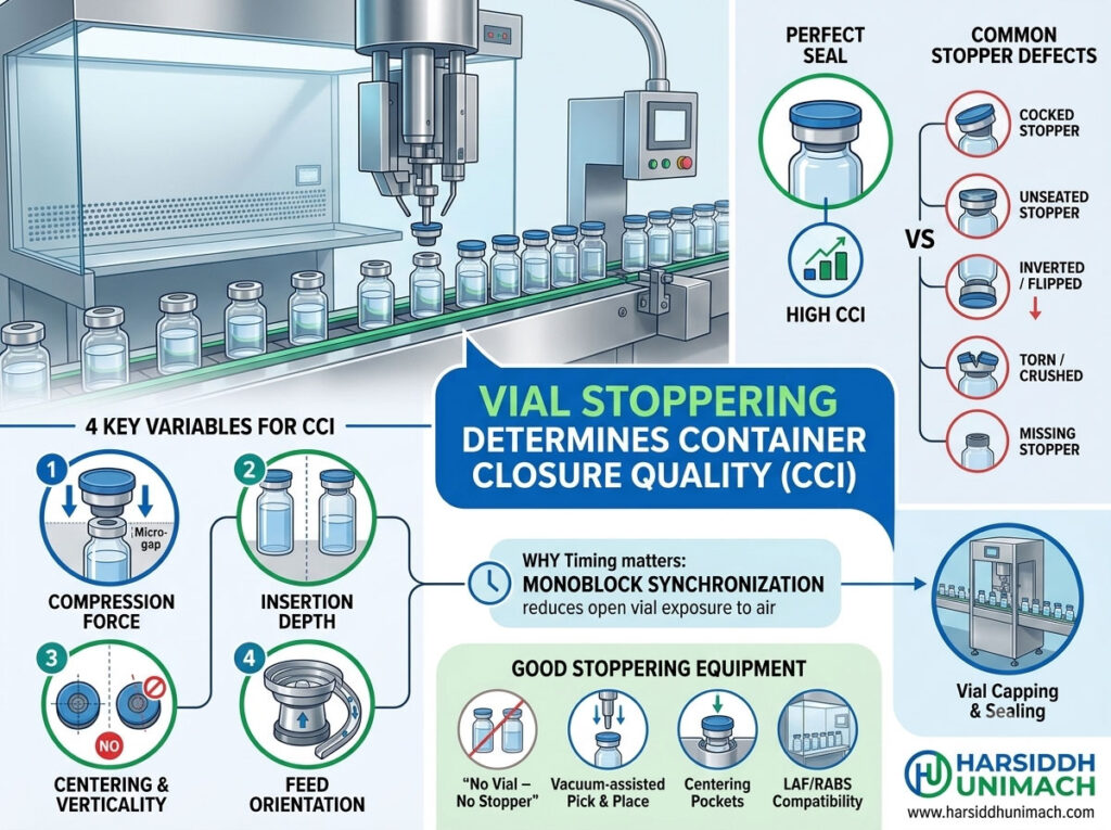 Vial Filling Machine Stoppering: How Stopper Placement Affects Container Closure Quality