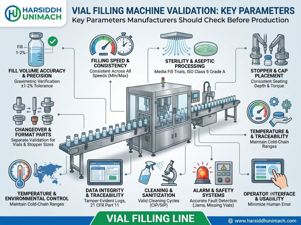 Vial Filling Machine Validation: Key Parameters Manufacturers Should Check Before Production